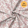 Popelina estampada SAICHU Blanco / Multicolor rosados